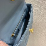 High Quality Dior Caro 20cm Luxury Goods blue bags