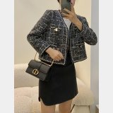 Best Quality Dior Black/White Montaigne High Quality 9207 Bag 21.5CM