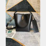 Le 37 In Shiny Leather Hobo Buckets 742828 Best Quality Saint Laurent Bag