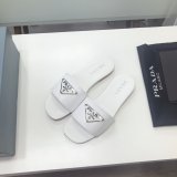 Best Quality Prada Logo cutout White And Black Calfskin leather sandals