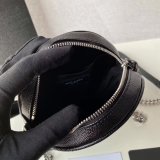 Cheap YSL Vinyle round camera bag 610436 chevron-quilted