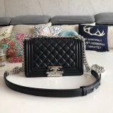 High Quality CC Le Boy Best Quality Best Black Bags lambksin 20cm