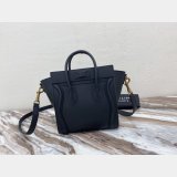 Celine Best Quality Navy blue Luggage plain calfskin portable