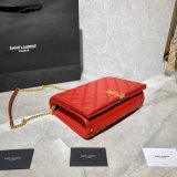Best Quality Saint Laurent Becky Large chain bag in quilted lambskin