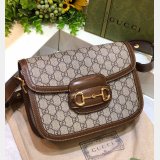 Gucci Best Quality GG Horsebit 1955 shoulder 602204 Brown bag