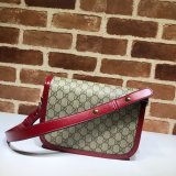 Gucci Best Quality GG Horsebit 1955 small shoulder 602204 red bag