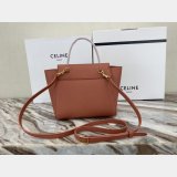 Best Quality Celine Ladies Yellow Nano Belt Bag In Laminated Calfskin