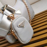 Prada Best Quality Nylon Hobo 1BH204 Knock Off Designer Bag