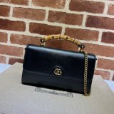 Gucci Best Quality 675794 Diana small shoulder bag in black/brown