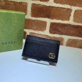 Gucci Best 657588 Best Quality GG Marmont card case in black leather
