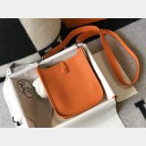 Hermes Bags Best Quality Mini Evelyne Orange