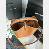 Le 37 In Shiny Leather Hobo Buckets 742828 Best Quality Saint Laurent Bag
