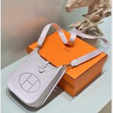 Best Hermes Mini 17CM Evelyne Bag Togo Leather
