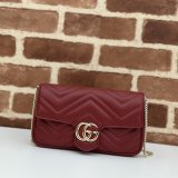 Gucci Best Quality GG Marmont Mini Crossbody Luxury 751526 Red Bag