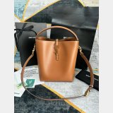 Le 37 In Shiny Leather Hobo Buckets 742828 Best Quality Saint Laurent Bag