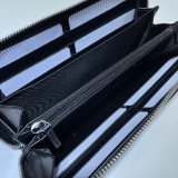 Gucci Best Quality 428736 UK Black Zip Around Wallet Purse Plated