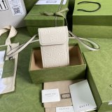 Designer Best Quality Gucci 625571 GG embossed mini White bag