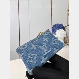 Designer Key Pouch Monogram Denim M82961 Best Quality Louis Vuitton Bag