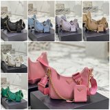1:1 Clone Prada Best Quality Handbags Outlet Leather Hobo Re-Edition Online
