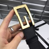 Luxury Gucci 35mm Buckle Black leather belt Luxury Goods