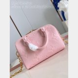 Perfect Pink M47136 Speedy Bandoulière 20 Best Quality Louis Vuitton Bag