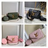 Louis Vuitton Best Quality M56461/M57864 New Wave Multi Pochette  Leather Crossbody