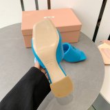 Miu Miu Best Quality Bread Slippers Heel Sandals Shoes