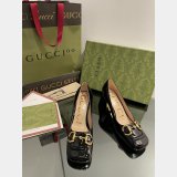 Pump Patent Heels Ballet Flat Horsebit Best Quality Gucci Shoes
