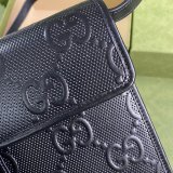 Best Best Quality Gucci GG embossed mini 625571 black bag