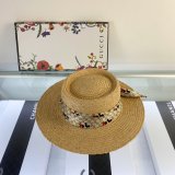 Gucci Best Quality 2020 Mickey Ribbon Raffia UK Hat