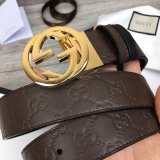 Fake Gucci 37MM Double G leather Best Quality belt