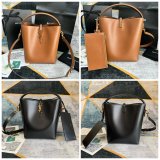 Le 37 In Shiny Leather Hobo Buckets 742828 Best Quality Saint Laurent Bag
