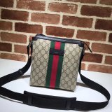 Top Quality Gucci Web GG Supreme Flat Messenger Best Quality 471454 Bag