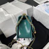 Designer Best Quality Calfskin & Gold-Tone Metal White Mini Flap AS2615 Bag