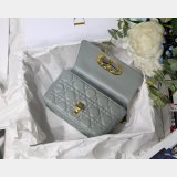 Cheap Dior Caro Bag Black Soft Cannage Calfskin Gray