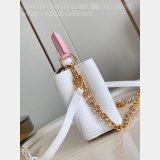 Best Quality 1:1 Mirror Louis Vuitton Capucines M48865 White Bags