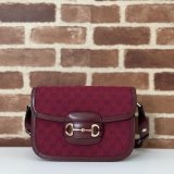 GG Supreme 602204 Red 602204 Best Quality Gucci 1955 Horsebit Bags