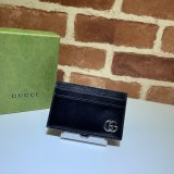 Gucci Best 657588 Best Quality GG Marmont card case in black leather
