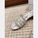 Best Quality Designer Dior Dway One-word embroidered slippers Shoes Online