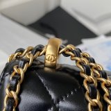 Designer Best Quality Calfskin & Gold-Tone Metal White Mini Flap AS2615 Bag