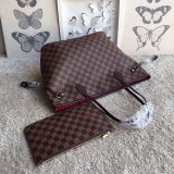 Best Quality Louis Vuitton Wholesale Neverfull MM Damier Ebene N41358 Brown