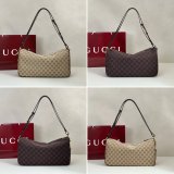 Gucci 862530/860787  Best Half Horsebit Leather Shoulder Bag