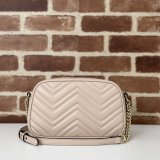 Gucci Best Quality GG Marmont 447632 Pink Shoulder Best Bag