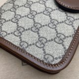 Designer Fake Gucci 671620 shoulder bag with Interlocking G in GG Supreme