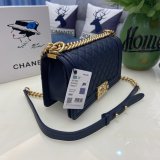 Best Quality CC Le Boy Flap Bag caviar leather 25CM