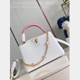 Best Quality 1:1 Mirror Louis Vuitton Capucines M48865 White Bags