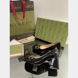 Pump Patent Heels Ballet Flat Horsebit Best Quality Gucci Shoes