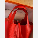 Hermes Best Quality Picotin Mm Clemens Fitting Red Bag