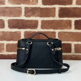 Best Quality Gucci GG Emblem Super Mini 1:1 Mirror 815949 Black Bag