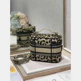 Christian Dior Perfect Best Quality Travel Crossbody Leopard Print Cosmetic Bag